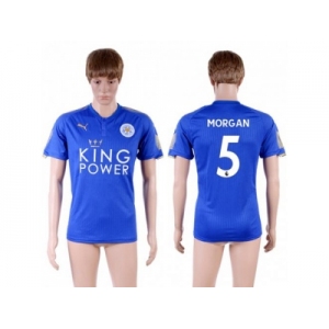 Leicester City #5 Morgan Home Soccer Country Jersey