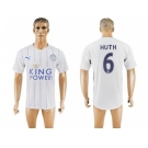 Leicester City #6 Huth SEC Away Soccer Club Jersey