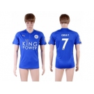 Leicester City #7 Gray Home Soccer Country Jersey