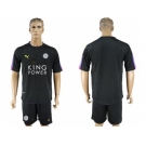 Leicester City Blank Black Goalkeeper Soccer Club Jersey