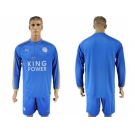 Leicester City Blank Home Long Sleeves Soccer Club Jersey