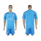 Leicester City Blank Light Blue Goalkeeper Soccer Club Jersey