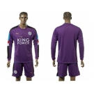 Leicester City Blank Purple Goalkeeper Long Sleeves Soccer Club Jersey