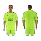 Leicester City Blank Shiny Green Goalkeeper Soccer Club Jersey