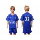 Leicester City #23 ULLOA Home Kid Soccer Club Jersey