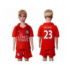 Leicester City #23 Ulloa Away Kid Soccer Club Jersey