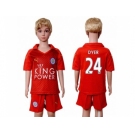 Leicester City #24 Dyer Away Kid Soccer Club Jersey