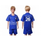 Leicester City #26 Mahrez Home Kid Soccer Club Jerseys