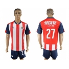 Guadalajara #27 C.Pena Home Soccer Club Jersey2