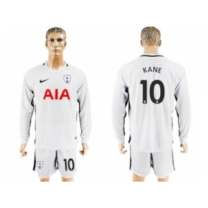 Tottenham Hotspur #10 Kane Home Long Sleeves Soccer Club Jersey