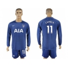 Tottenham Hotspur #11 Lamela Away Long Sleeves Soccer Club Jersey