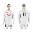 Tottenham Hotspur #11 Lamela Home Long Sleeves Soccer Club Jersey