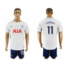 Tottenham Hotspur #11 Lamela White Blue Soccer Club Jersey