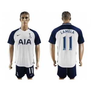 Tottenham Hotspur #11 Lamela White Home Soccer Club Jersey1