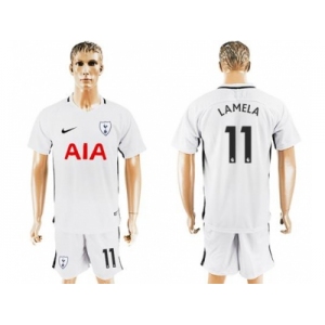 Tottenham Hotspur #11 Lamela White Home Soccer Club Jersey