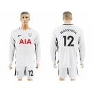 Tottenham Hotspur #12 Wanyama Home Long Sleeves Soccer Club Jersey