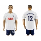 Tottenham Hotspur #12 Wanyama White Blue Soccer Club Jersey