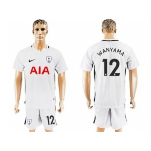 Tottenham Hotspur #12 Wanyama White Home Soccer Club Jersey