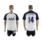 Tottenham Hotspur #14 Holtby White Home Soccer Club Jersey