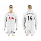 Tottenham Hotspur #14 Nkoudou Home Long Sleeves Soccer Club Jersey