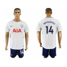 Tottenham Hotspur #14 Nkoudou White Blue Soccer Club Jersey