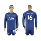 Tottenham Hotspur #16 Trippier Away Long Sleeves Soccer Club Jersey