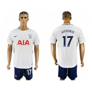 Tottenham Hotspur #17 Sissoko White Blue Soccer Club Jersey