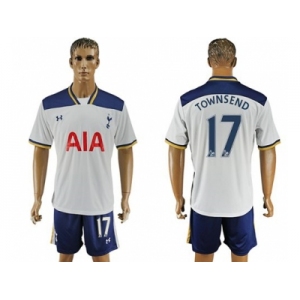 Tottenham Hotspur #17 Townsend White Home Soccer Club Jersey2