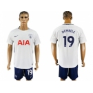 Tottenham Hotspur #19 Dembele White Blue Soccer Club Jersey