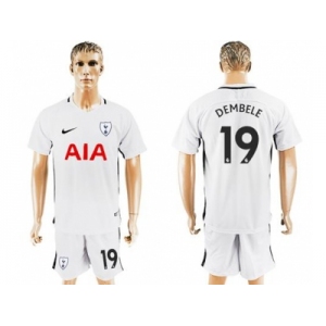 Tottenham Hotspur #19 Dembele White Home Soccer Club Jersey