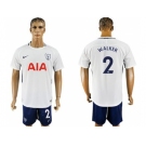 Tottenham Hotspur #2 Walker White Blue Soccer Club Jersey