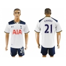 Tottenham Hotspur #21 Chadli White Home Soccer Club Jersey1