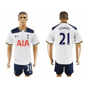 Tottenham Hotspur #21 Chadli White Home Soccer Club Jersey1