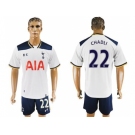 Tottenham Hotspur #22 Chadli White Home Soccer Club Jersey1