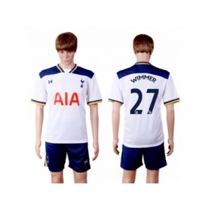 Tottenham Hotspur #27 Wimmer White Home Soccer Club Jersey1