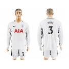 Tottenham Hotspur #3 Rose Home Long Sleeves Soccer Club Jersey