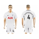 Tottenham Hotspur #4 Alderweireld White Home Soccer Club Jersey