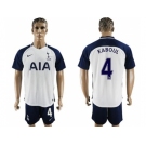 Tottenham Hotspur #4 Kaboul White Home Soccer Club Jersey