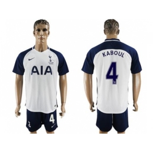 Tottenham Hotspur #4 Kaboul White Home Soccer Club Jersey