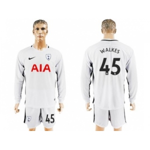 Tottenham Hotspur #45 Walkes Home Long Sleeves Soccer Club Jersey