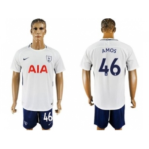Tottenham Hotspur #46 Amos White Blue Soccer Club Jersey