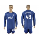 Tottenham Hotspur #48 Edwards Away Long Sleeves Soccer Club Jersey