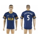 Tottenham Hotspur #5 Vertonghen Away Soccer Club Jersey3