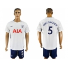 Tottenham Hotspur #5 Vertonghen White Blue Soccer Club Jersey