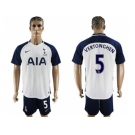 Tottenham Hotspur #5 Vertonghen White Home Soccer Club Jersey1