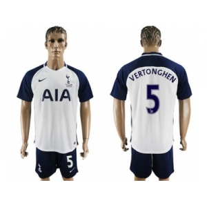 Tottenham Hotspur #5 Vertonghen White Home Soccer Club Jersey1