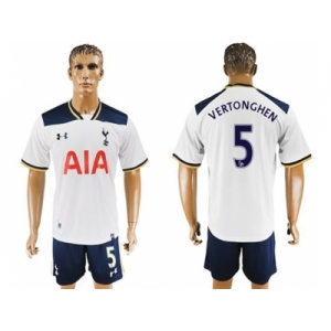 Tottenham Hotspur #5 Vertonghen White Home Soccer Club Jersey2