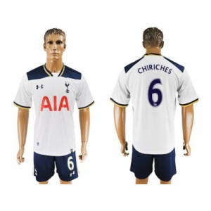 Tottenham Hotspur #6 Chiriches White Home Soccer Club Jersey1