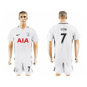 Tottenham Hotspur #7 Son White Home Soccer Club Jersey