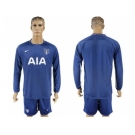 Tottenham Hotspur Blank Away Long Sleeves Soccer Club Jersey